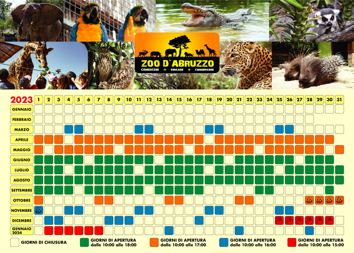 Calendario Aperture Zoo 2023